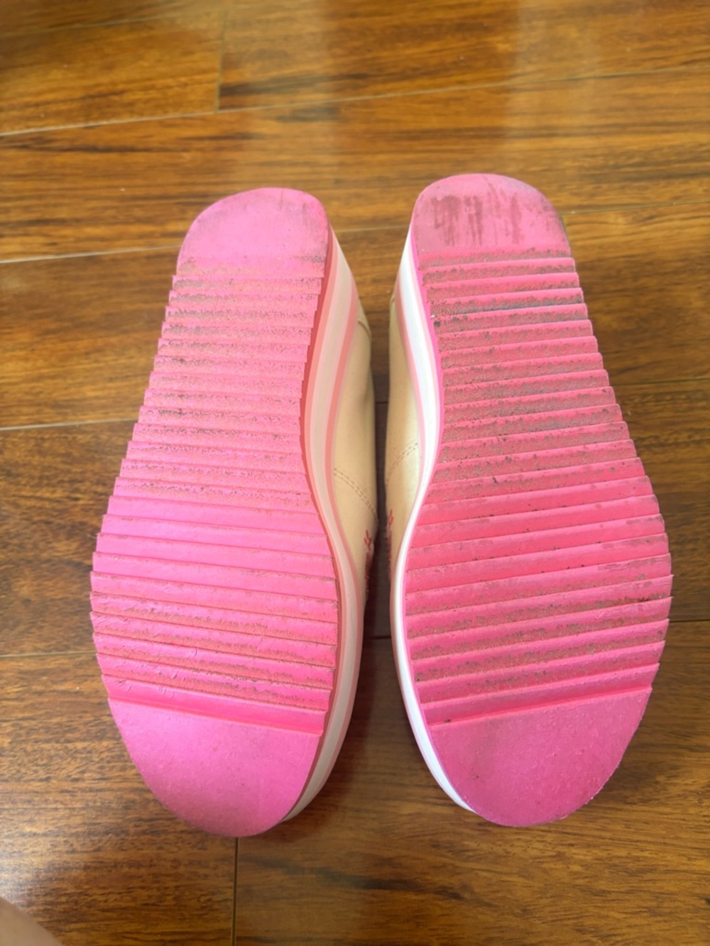 TOMS Cream Canvas Platform Slip-Ons with Pink Floral Embroidery - Picture 12 of 12